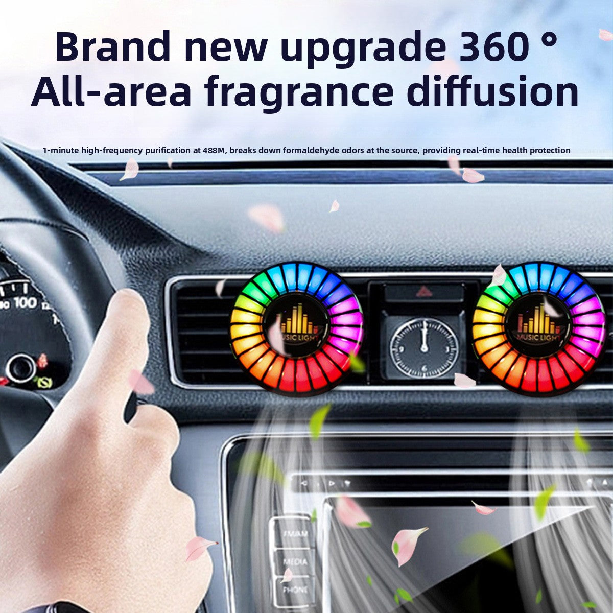 Car Air Vent RGB Ambient Light with Aromatherapy