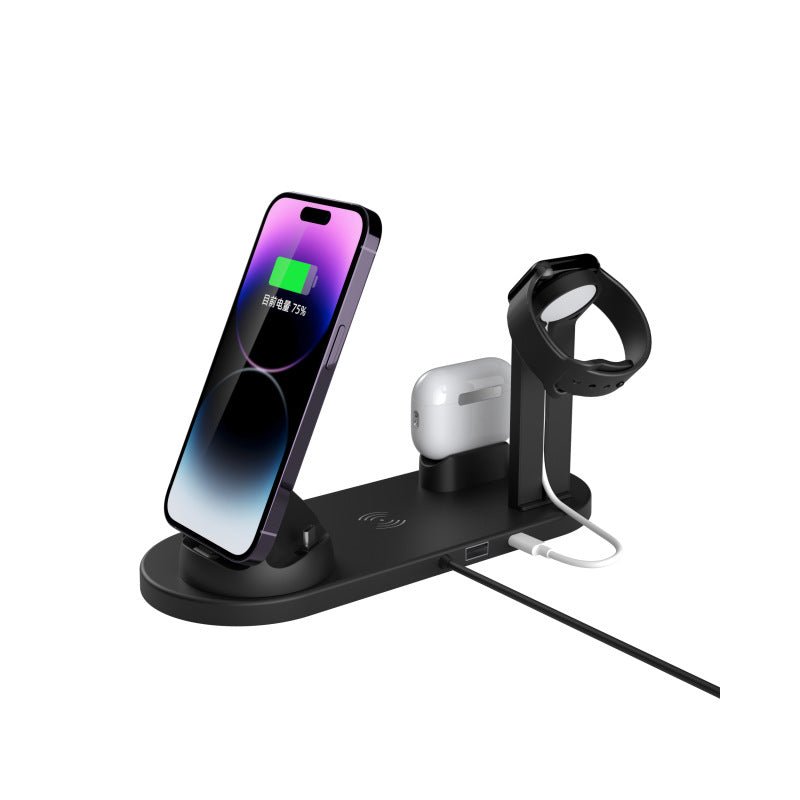 VelqariLiving 4-in-1 Wireless Charging Station — Fast Charge for iPhone, AirPods & Apple Watch