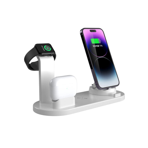 VelqariLiving 4-in-1 Wireless Charging Station — Fast Charge for iPhone, AirPods & Apple Watch