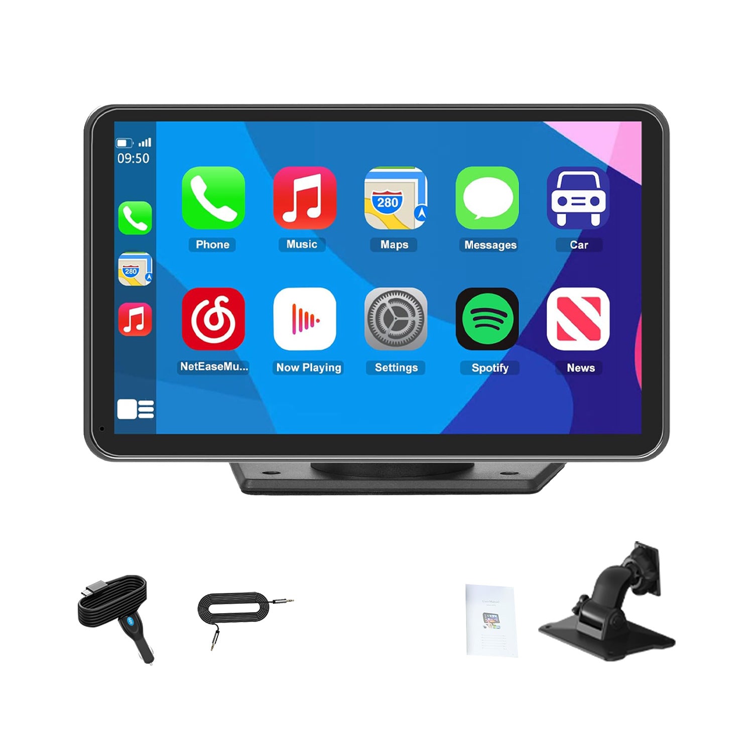 7" Wireless CarPlay & Android Auto Portable Car Screen