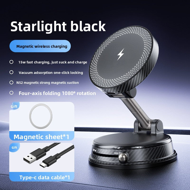 Magnetic Car Phone Mount with 15W Wireless Charging