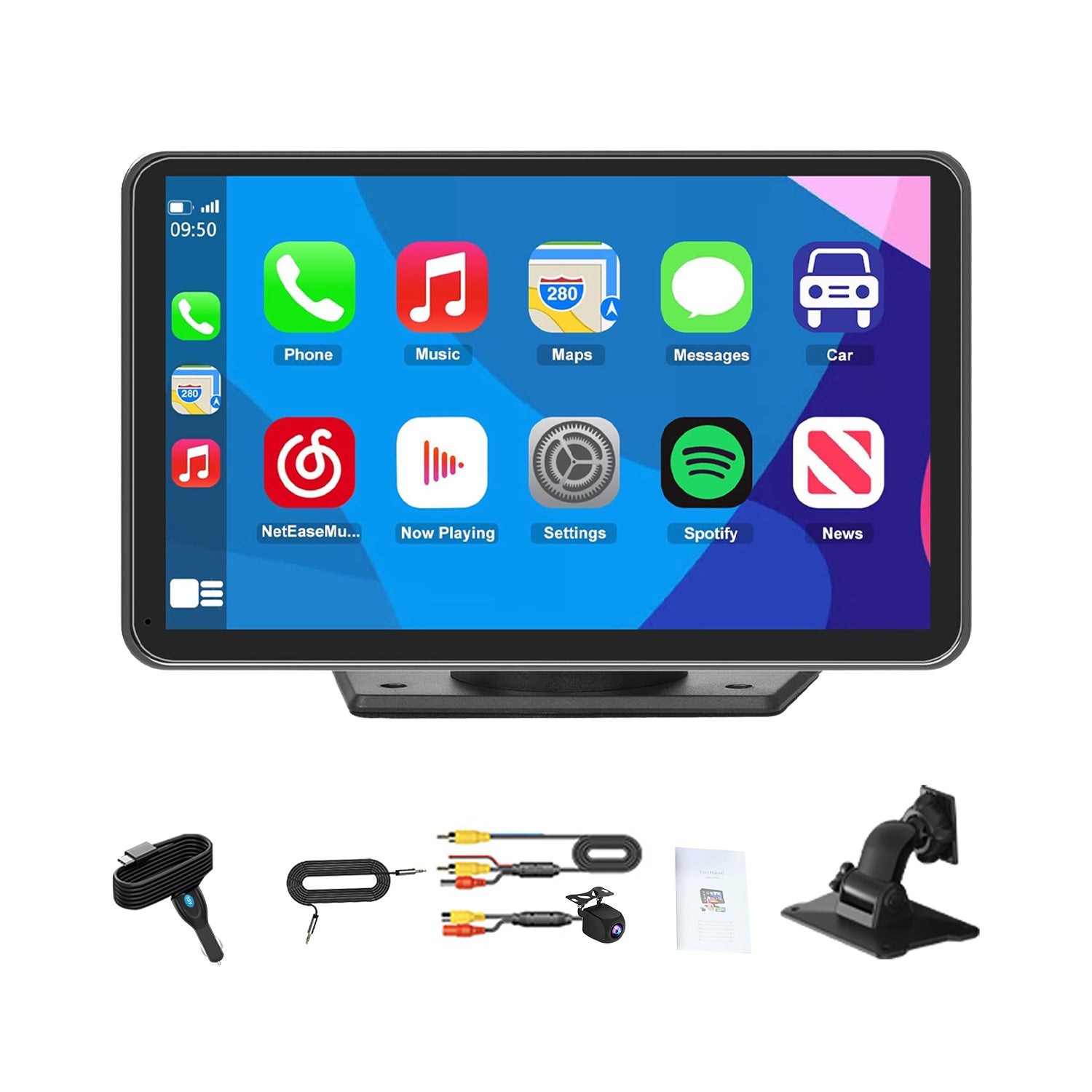 7" Wireless CarPlay & Android Auto Portable Car Screen