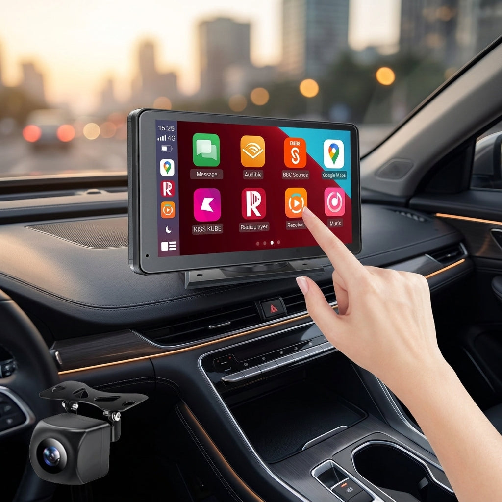 7" Wireless CarPlay & Android Auto Portable Car Screen