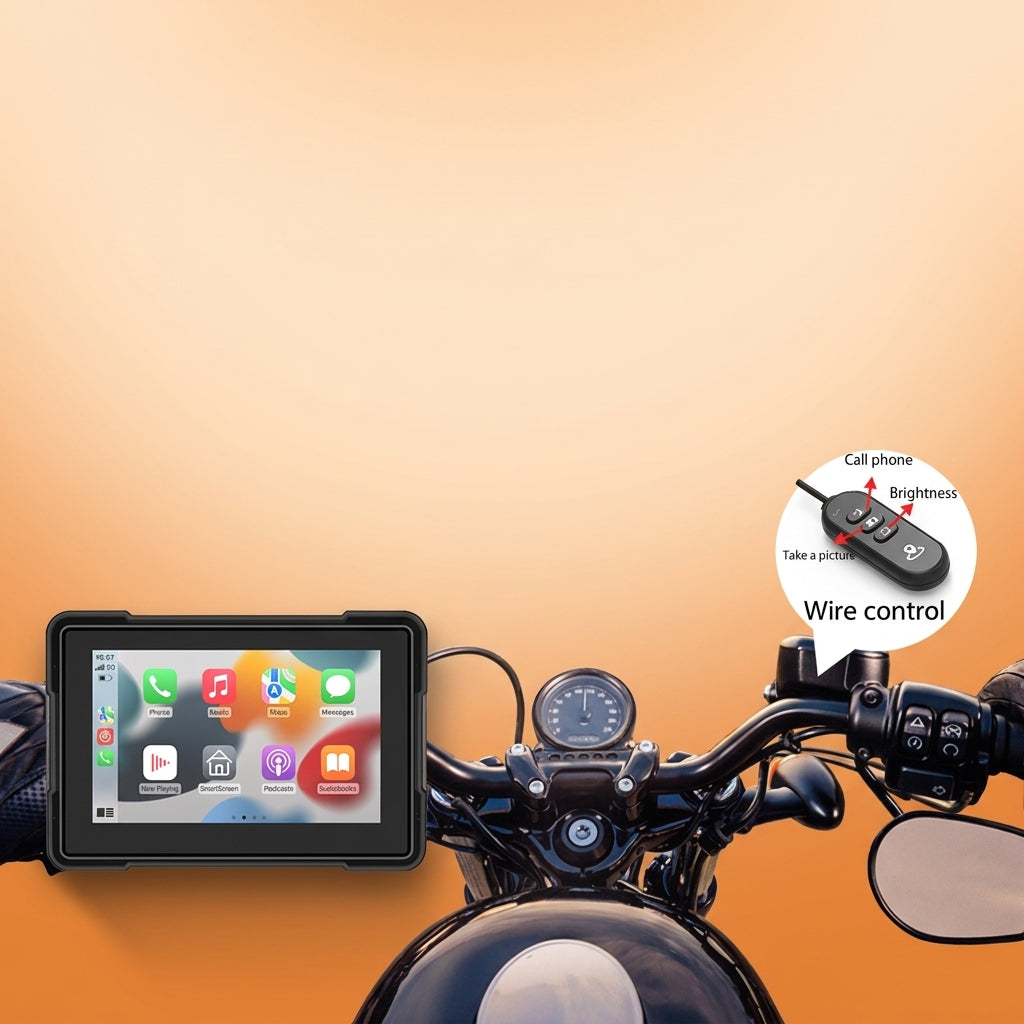 VelqariLiving Moto Dash Cam Pro — 6.25" Display with Apple CarPlay & Android Auto